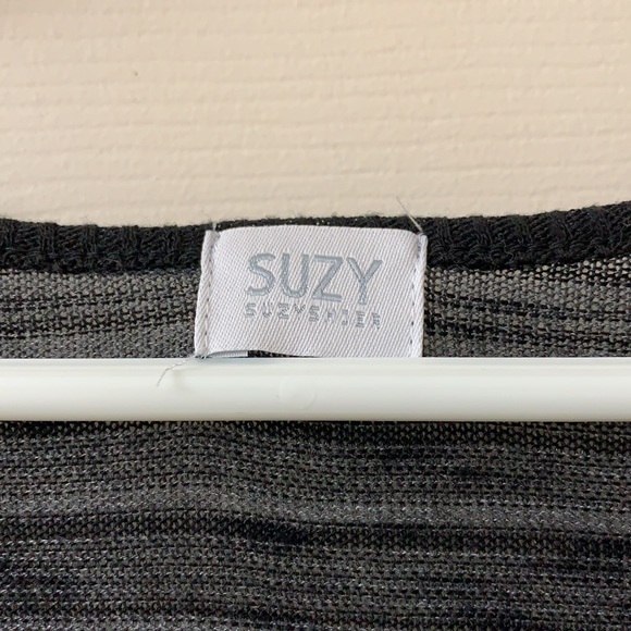 🌷3 for$25🌷Suzy Shier, US S, Black & Grey Thin Striped Long Sleeved Knit Dress - Picture 10 of 10